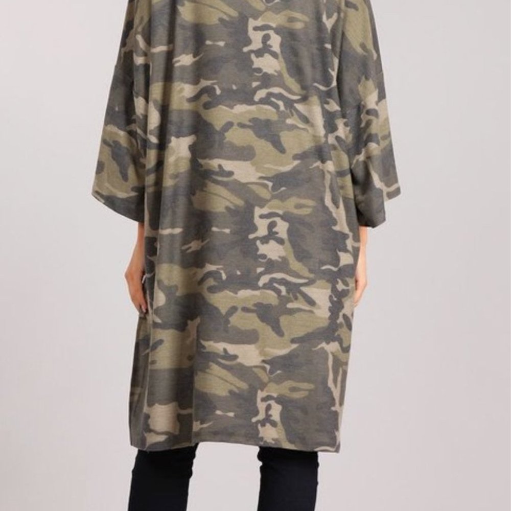 Camo Kimono Cardigan
